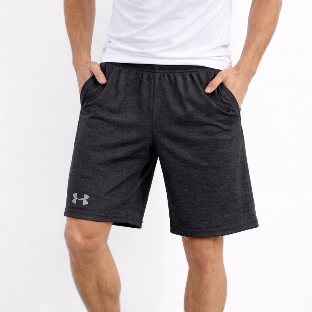 Under Armour HeatGear Shorts Men’s Medium Gray Athletic Gym Workout Running